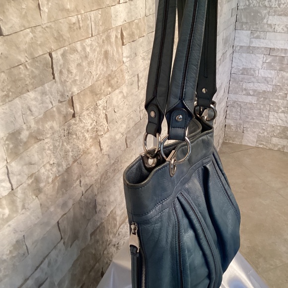 B. Makowsky Pebble Leather Bucket Crossbody - Picture 8 of 15